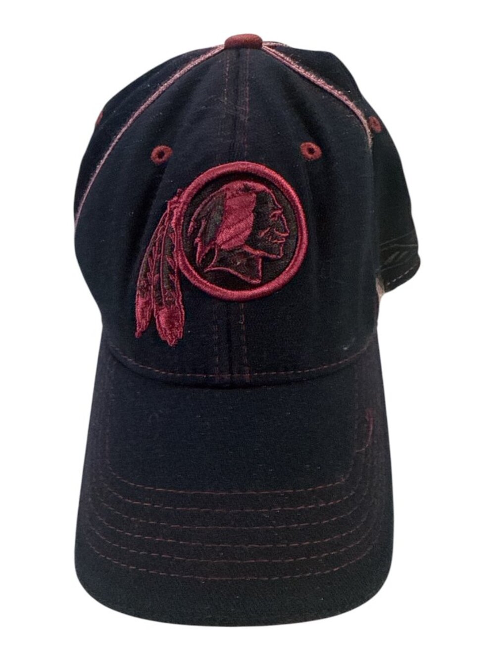 Vintage Washington Redskins Commanders Reebok Fitted Size Black Hat Cap One Size